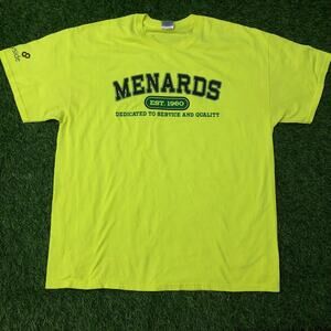 Fluorescent Yellow ‘Menards’ Contractor Graphic Tee